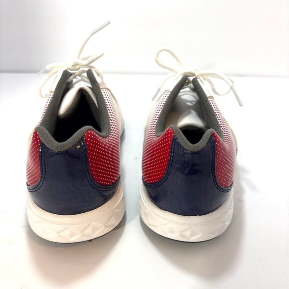FootJoy DNA Helix Womens 6M Golf Shoes White With Red & Navy Accent Spiked Sole - Picture 5 of 8